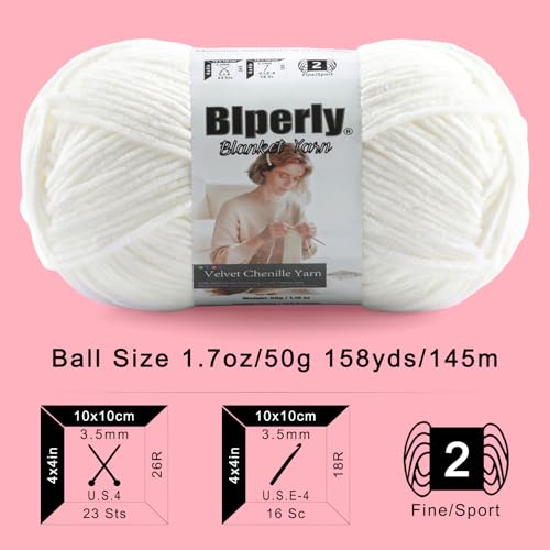 Skinny Chenille Yarn for Crocheting, #2 Brown Thin Baby Blanket Plush Yarn | 4 Pack of 158 Yds, 1.7 Oz Sport Fingering Weight Fine Yarn, Soft Fluffy Velvet Yarn for Crochet knitting Blankets, Amigurumi - color: Brown