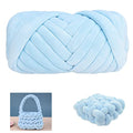 Moon Waves Chunky Yarn for Arm Knitting Crochet Making Blanket Pets House(Light Blue) - color: Light Blue