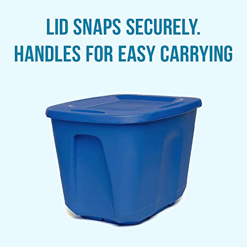 HOMZ Standard Plastic Storage Container - color: Titanium Silver, size: 18 Gallon (4 Pack)