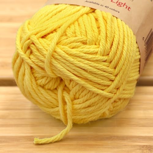 JubileeYarn Dainty Light Yarn - 100g/Skein Worsted Cotton - Super Sunshine - 2 Skeins - color: 206 Super Sunshine, size: 2 Skeins