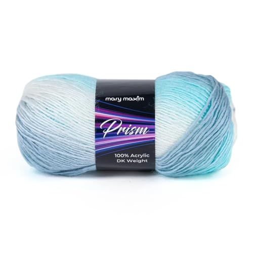 Mary Maxim Prism Yarn, Acrylic Multicolor DK Yarn, 290 Yards, Seascape | Ombre Yarn, 3 Weight, Machine Wash, For Knitting and Crochet, Create Baby Items, Blankets, Afghans, Clothing Variegated Yarn - color: Seascape