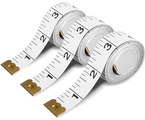 Tape Measure Body Sewing Measuring Tape Soft Cloth Tailor Tape Measurement | Measuring Tape 3 Pack Soft Fabric White Tape for Sewing Cloth Measurement Double Scale Tailor Ruler for Weight Loss
