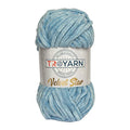 TROYARN Velvet Star, Silvery Glitter Chenille Baby Blanket Yarn Amigurumi Yarn for Crocheting and Knitting Super Bulky 100 gr (120 yds) Length: 110 m (10411 - Light Blue, 1 Skein) - color: 10411 - Light Blue, size: 1 Skein