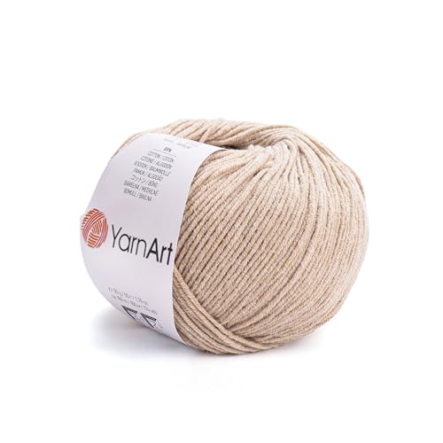 YarnArt Genius Soft Cotton Acrylic Blend Yarn - Amigurumi, Crochet and Knitting –%55 Cotton-45% Acrylic, Craft Yarn for Kids and Adults Garments, Baby Items and Accessories, 174 yds / 50 g - color: 48
