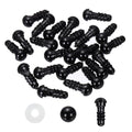 PATIKIL 6mm Safety Eyes, 40 Pcs Plastic Craft Eyes with Protective Film with Washers for Stuffed Animals Crochet Toys Dolls DIY Craft Making, Black - size: 6mm