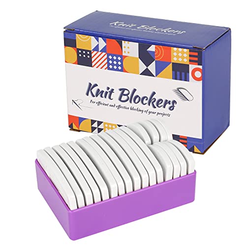 TVlifams 2 Boxes 20Pcs Knit Blocking Pins Kit, 8 Pins and 4 Pin Knit Crochet Blocking Combs for Blocking Knitting Sewing Lace Needlework Projects (2 Boxes) - color: 2 Boxes