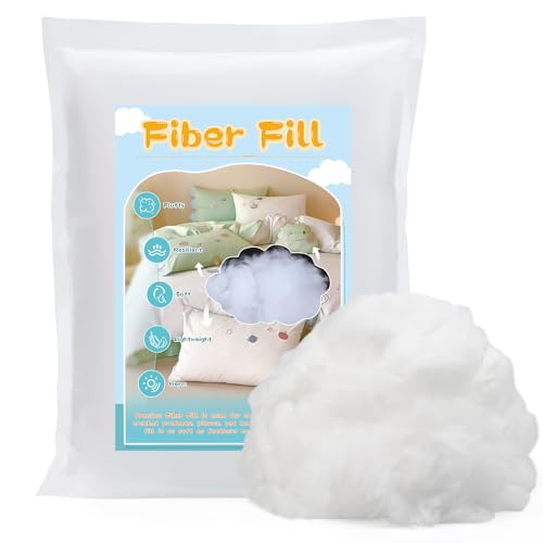 LUNARM Polyfill Stuffing Fiber Fill 4.59oz/130g Pillow Couch Stuffing | High Resilience Polyfill Polyester Stuffing, Stuffed Animals, Crochet Small Handicrafts Projects, Machine Washable No Clump - size: 130g/4.6oz