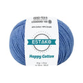 Estako Happy Cotton 60% Cotton 40% Acrylic Yarn, Sport Weight 2, Denim Blue | soft, fine, 50 g, 180 yds, baby clothes, amigurumi, 2-3 mm hook, summer tops, hats, blankets - color: 4230 - Denim Blue, size: 1 Skein