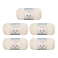 Susan's Family Combed Cotton 4 ply Yarn 5x50g-5Packs-19#Whisper White | 5skein pack balance 60cotton40acrylic blend Fingering Yarn Soft breathable durable crochet and knit baby blanket cardigan toy - color: 19#Whisper White