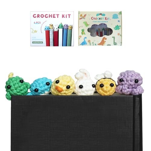 Fortilo Crochet Kit for Beginners 6PCS Animals Bookmarks - color: Bookmark Family