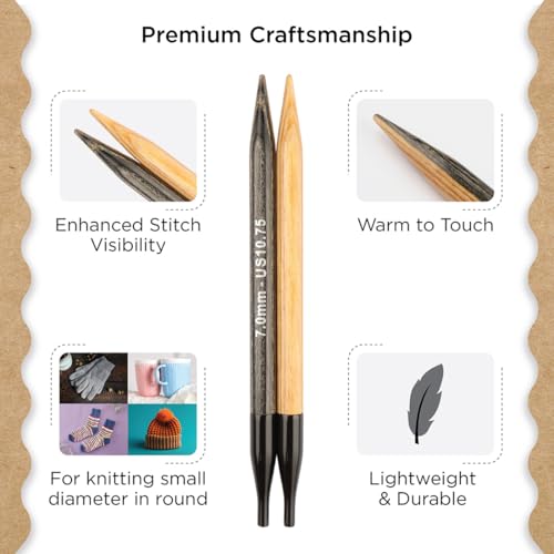 Knitter’s Pride Day & Nite Interchangeable Needle 4""(10cm) - US 10.75(7mm) - size: 7.00mm