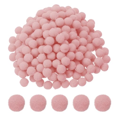 PATIKIL 0.4inch Pom Poms for Crafts, 500pcs Small Pompoms for Crafts Mini Puff Balls Bulk High Elasticity Fuzzy Balls for Hats Christmas Art DIY, Dark Pink - color: Dark Pink, size: 0.4inch