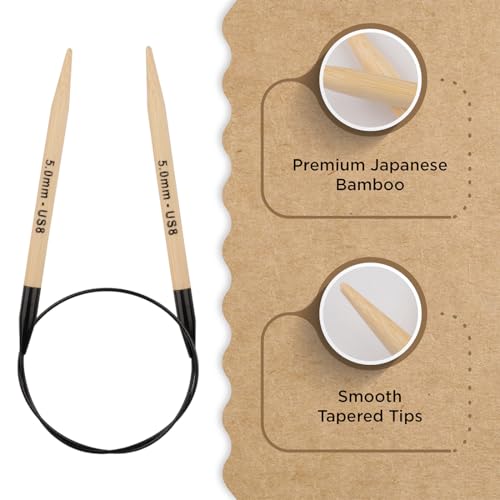 Knitter’s Pride Bamboo Luxe Fixed Circular Needle 24""(60cm) - US 8(5mm) - size: 5.00mm