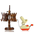 Wooden Yarn Ball Winder | Hand Operated Yarn Winder | Handcrafted Wooden Yarn Ball Winder for Knitting Crocheting - Knitter's Gifts Center Pull Ball Winder (Winder & Rosewood Swift) - color: Winder & Rosewood Swift
