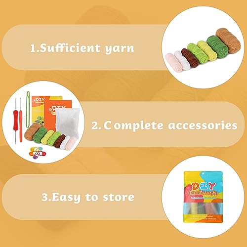 kgxulr Crochet Kit, Monstera Leaves Knitting Kit, Crochet Kit for Beginners | Crochet Kit for Beginners, Crochet Flower Kit, Beginner Crochet Kit for Adults with Step-by-Step Video Tutorials - color: Monstera Leaves