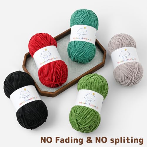 Skinny Chenille Yarn for Crocheting,Baby Yarn for Crocheting Soft,2 Pack 3.5 oz/218.7 yds Fingering Weight Velvet Yarn,Fluffy Amigurumi Yarn for Baby Blankets/Clothes&Crafts(2 Light Purple) - color: [2 Light Purple]