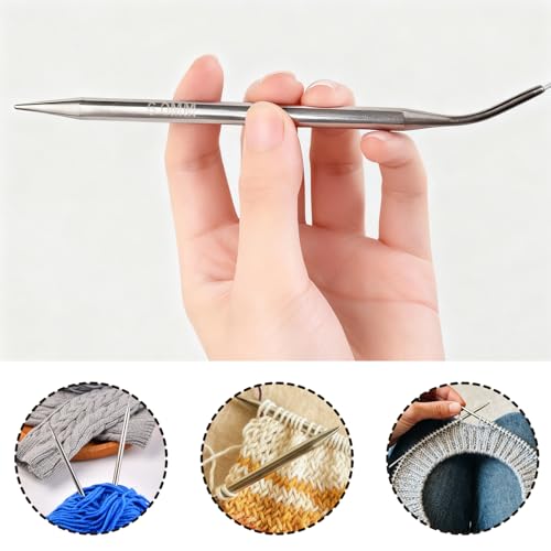Circular Knitting Needles Set,9 Pcs Round Long Stainless Steel Knitting Needles Kit (47 Inch/120cm),9 Sizes from 2mm-6mm,with Small Tools for Beginners,Making Sweater,Scarf,Blanket,Weave DIY Lover - size: 120cm(from tip to tip)