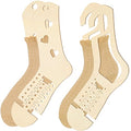 Chunful 4 Pcs Sock Blockers for Knitting Adjustable, Wooden with Ruler | Thicken Wood Sock Form Stretchers with Measurement Grid, For Stocking Display and Shaping, Crochet Hand Knitting Tool