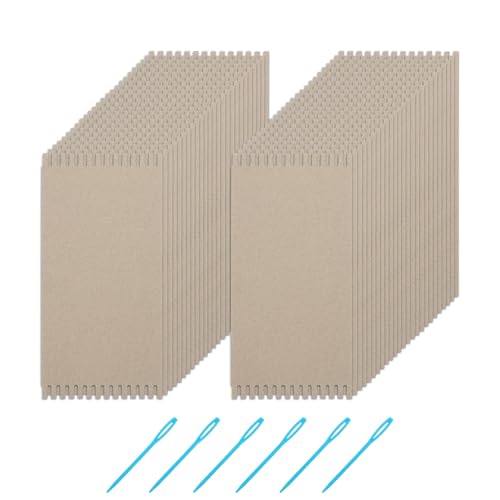 PEDOBALI 50 Pcs Cardboard Wide Notch Weaving Boards Gray Weaving Looms Cardboard for Beginners Sewing Knitting Arts Crafts Jewelry Crochet Basket (6-1/2 x 13.4 Inch)