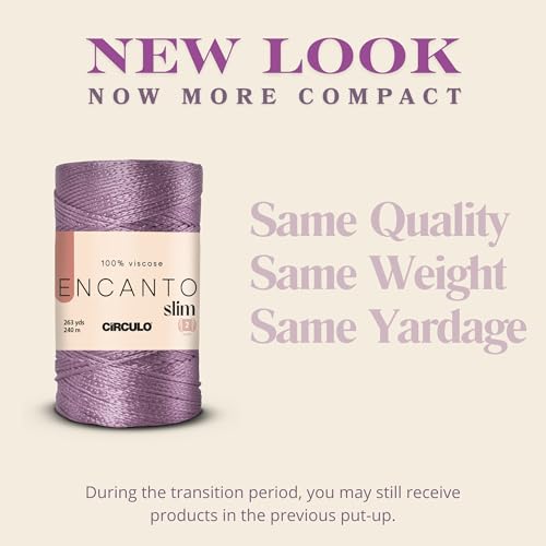 CIRCULO Encanto Slim Roll Yarn 100% Viscose - Luxury & Shine - Sport Weight Yarn - 262 yds, 3.52 oz - Color 7147 - Dark Roast - color: 7147 - Dark Roast, size: New - Encanto Slim - Sport #2