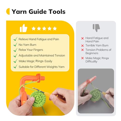 Crochet Holder for Beginners and 18 Sizes Light Up Crochet Hook Set