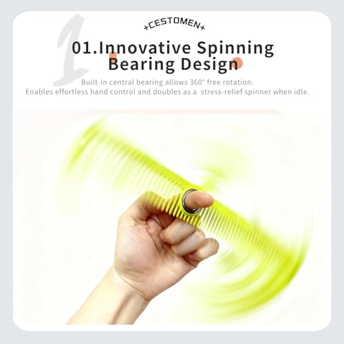 Round Vented Hair Brush & Barber Fine Tooth Cutting Comb Set (Orange) | 360° Rotatable Finger Spin Comb for Blow Drying, Volume Curling, Hair Sectioning, for Salon Barbershop & Home Use - color: Orange