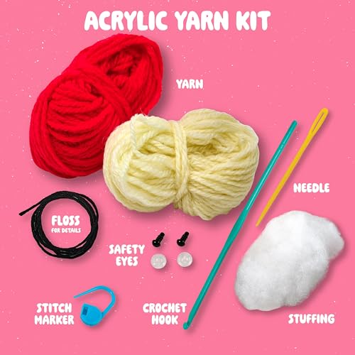 Bucilla, Complete Crochet Kit, Sprout the Mushroom, 3" - color: Sprout the Mushroom