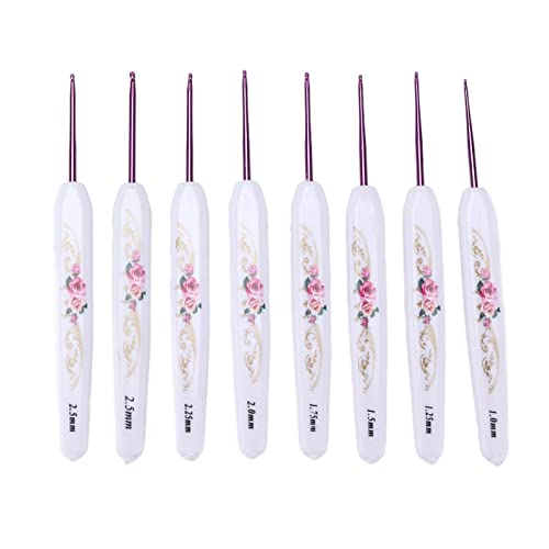 Crochet Hooks Set, 16 PCS Ergonomic Crochet Hooks Set Metal Crochet Hook Set Crochet Hooks Kit with Case Hand Knitting Yarn (Roseate) - color: Roseate