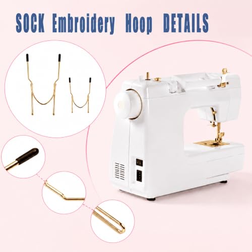 2PCS Easy Sock Aids Hooping Station Replacement for Embroidery Machine 1*Adults and 1*Kids - style: 2PC *Gold