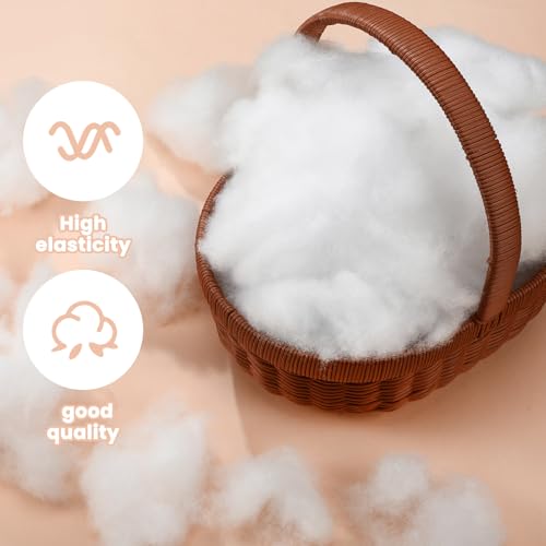 Woanger 1.1 Pound/ 18oz Polyester Polyfill Stuffing for Stuffed Animals Pillow Cushions Soft Cotton Poly Fiberfill Stuffing High Resilience Fiber for Couch Making Fluff Crafts Home Decors - size: 1.1 Pound/ 18oz