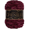 JubileeYarn Chenille Yarn - 100g/Cake Worsted Polyester - Scarlet - 1 Cake - color: 017 Scarlet, size: 1 Unit