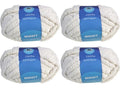 MSD&FT 4 Skeins Chunky Chenille Yarn Blanket Yarn (White) | chunky yarn for hand knitting - color: white