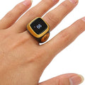 Digital Tally Counter Ring, 20mm, Black | Smart Counter with Vibration Reminder & Mini LCD Screen, Resettable, for Muslim Azan Alarm Clock