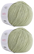 Merino Wool Yarn, Superwash Anti-Pilling, Sport Weight, for Knitting and Crocheting DIY Scarf Sweaters, 3.52 oz/100 g, (Per Skein 1.76 oz 150 Yards)-Lime Green - color: Lime Green