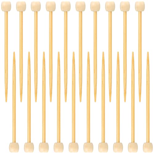 Luinabio 20 Pcs Crochet Marking Pins Mini Knitting Needles, 2.75 Inch Bamboo Smooth Single Pointed Short Sewing Pins Knitting Needles Ami Sticks for Beginners DIY Craft Crochet Supplies(Natural Color) - color: Natural Color