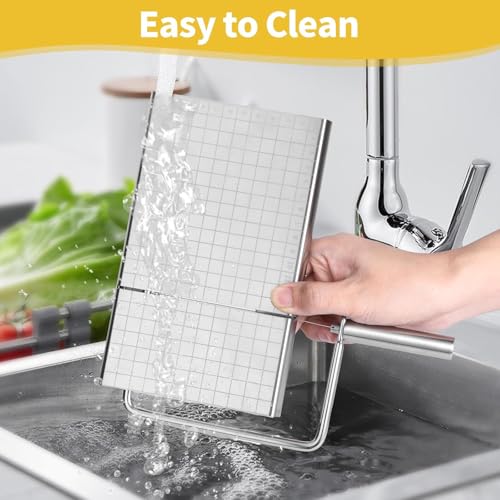 Cheese Slicer with Measuring Grid, Stainless Steelasy | Metal Cheese Cutting Board for Block Cheese, 5 Replacement Extra Wires, Easy Replacement, Easy to Clean, Dishwasher Safe