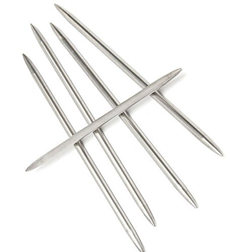 Z-Color 11 Sizes 55Pcs 7.9" Double Pointed Stainless Steel Knitting Needles Set 2MM -6.5MM
