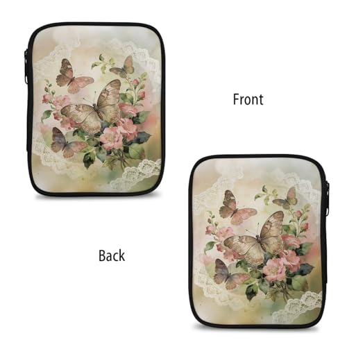 Vanideaoty Butterfly Floral Crochet Hook Case Vintage Crochet Hook Organizer Without Accessories Knitting Needle Case for Knitting Supplies Holiday Decoration - color: Butterfly Floral Vintage