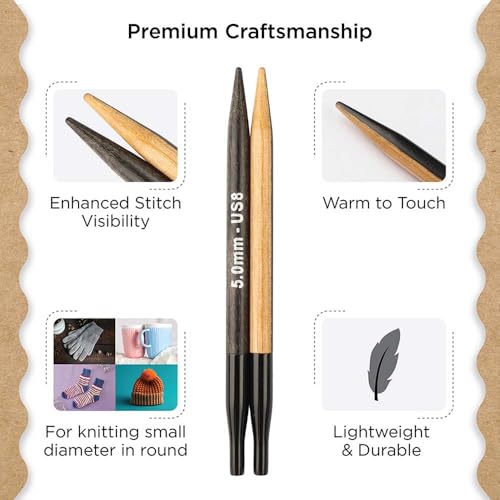 Knitter’s Pride Day & Nite Interchangeable Needle 4""(10cm) - US 8(5mm) - size: 5.00mm