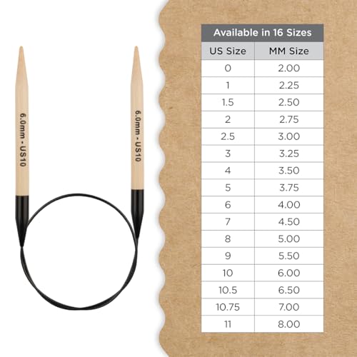 Knitter’s Pride Bamboo Luxe Fixed Circular Needle 32""(80cm) - US 10(6mm) - size: 6.00mm