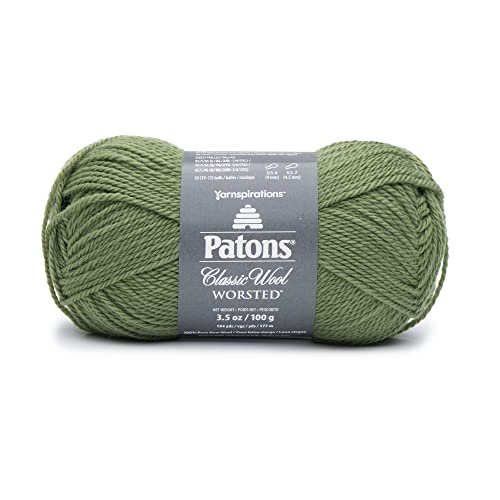 Patons Classic Wool Meadow Yarn - 5 Pack of 3.5oz/100g - Wool - 4 Medium - 210 Yards - Knitting/Crochet - color: Meadow, size: 5 Pack