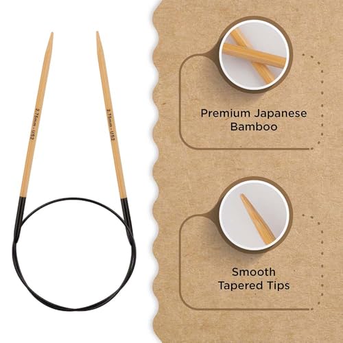 Knitter’s Pride Bamboo Luxe Fixed Circular Needle 24""(60cm) - US 2(2.75mm) - size: 2.75mm