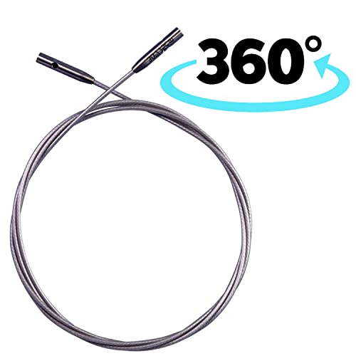 ChiaoGoo Swiv360 Cable 14-inch [S] for Small Circular Needle Tips | Fits US 2-8, [S] Nylon Coated Steel Cable, Memory-Free, Swivels, Stitch Holder, Works with Twist, Spin, Quads, Forte Tips - size: 14-Inches, Fits US 2-8