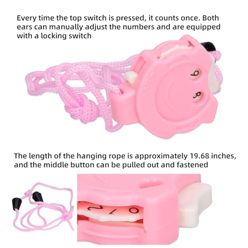 VVZOWW Knitting Tool Manual Counting Device Sweater Pole Crochet Knitting Counter 2PCS Pink-01 - color: Pink-01