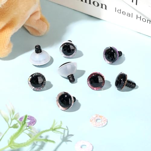 MUCUNNIA 120Pcs 16mm Safety Eyes for Crocheting Mermaid Amigurumi Eyes for Crochet Animals Crochet Doll Craft Eyes with Washers Stuffed Animal Eyes for DIY of Puppet Bear Animal Halloween Decorations - size: 16mm