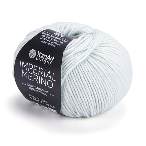 YarnArt Unique Imperial Merino Yarn - 100% Extra Fine Merino Wool, Luxurious Soft Yarn for Knitting, Crocheting, Baby Clothes, Scarves, Sweaters, 1.76 oz/50g, 109 yds (3328) - color: 3328
