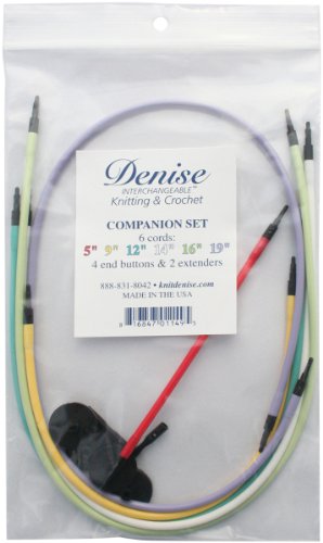 Denise Needles Denise Interchangeable Knit and Crochet Companion Set, Multi Colors