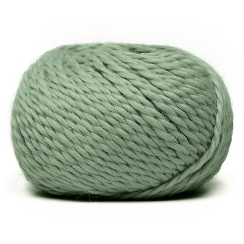 100% Baby Alpaca Yarn 3 Skeins 150g Bulky Weight Knitting Crochet S. Green | Made in Peru with natural warmth and softness featuring 162yd of premium fiber ideal for scarves shawls sweaters and more - color: Sage Green, size: Bulky - 3 Skeins