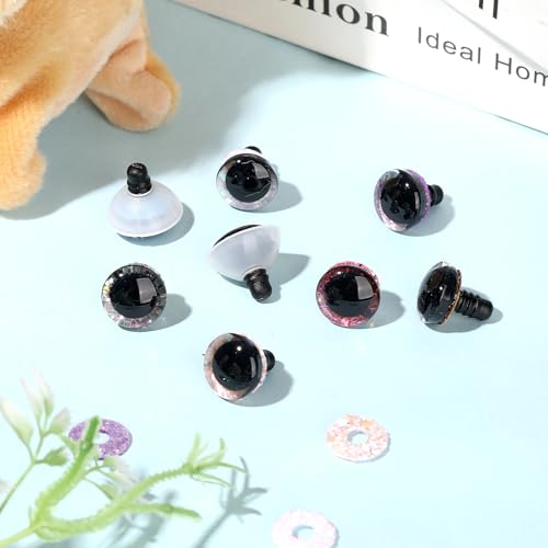 48Pcs 25mm Safety Eyes for Crocheting Mermaid Amigurumi Eyes for Crochet Animals Crochet Doll Craft Eyes with Washers Stuffed Animal Eyes for DIY of Puppet Bear Animal Halloween Decorations - size: 25mm