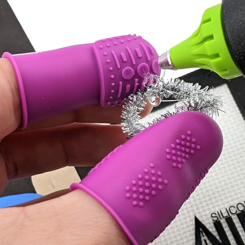Flexible Thimble | THIK-Grip Series | Small (1) - Medium (1) - Large (1) | Includes One Non-Stick Mat (1)